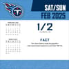 image NFL Tennessee Titans 2025 Desk Calendar weekend