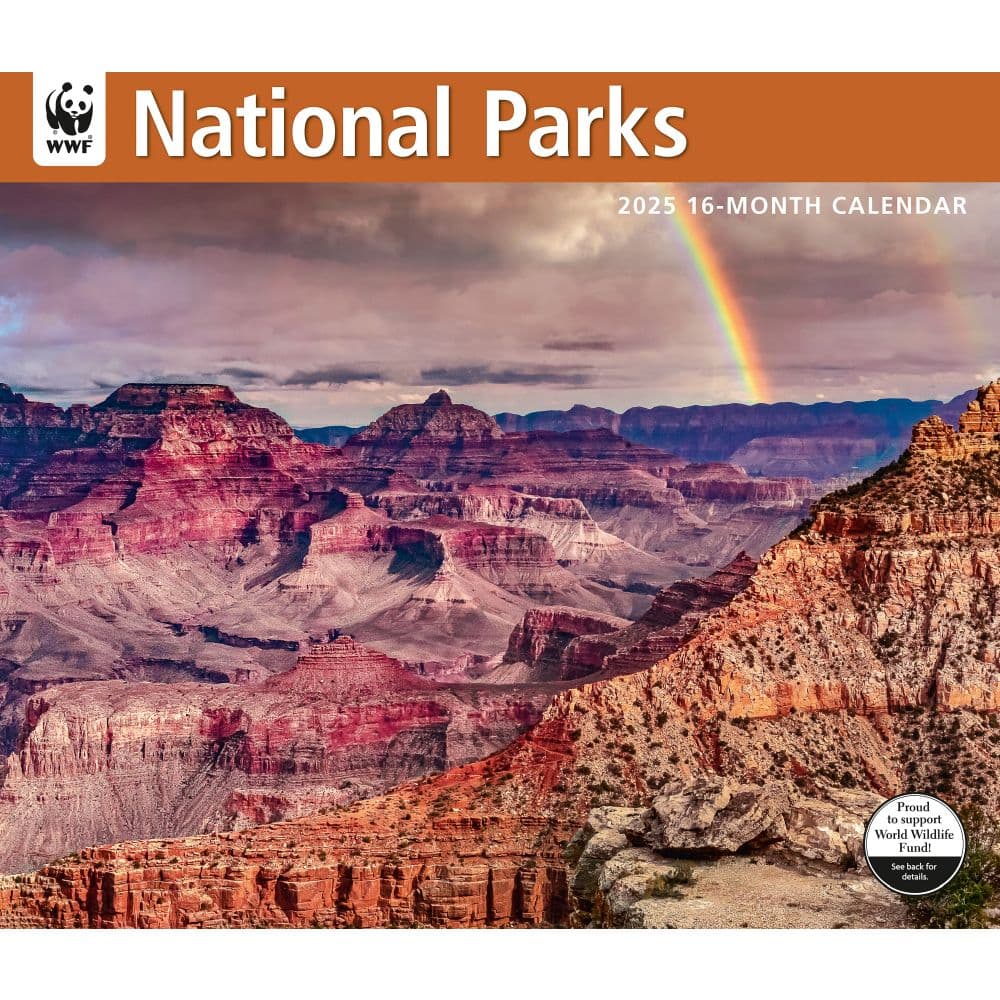 National Parks WWF 2025 Wall Calendar