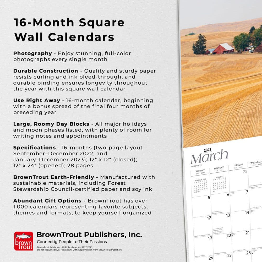 American Farm 2023 Wall Calendar - Calendars.com