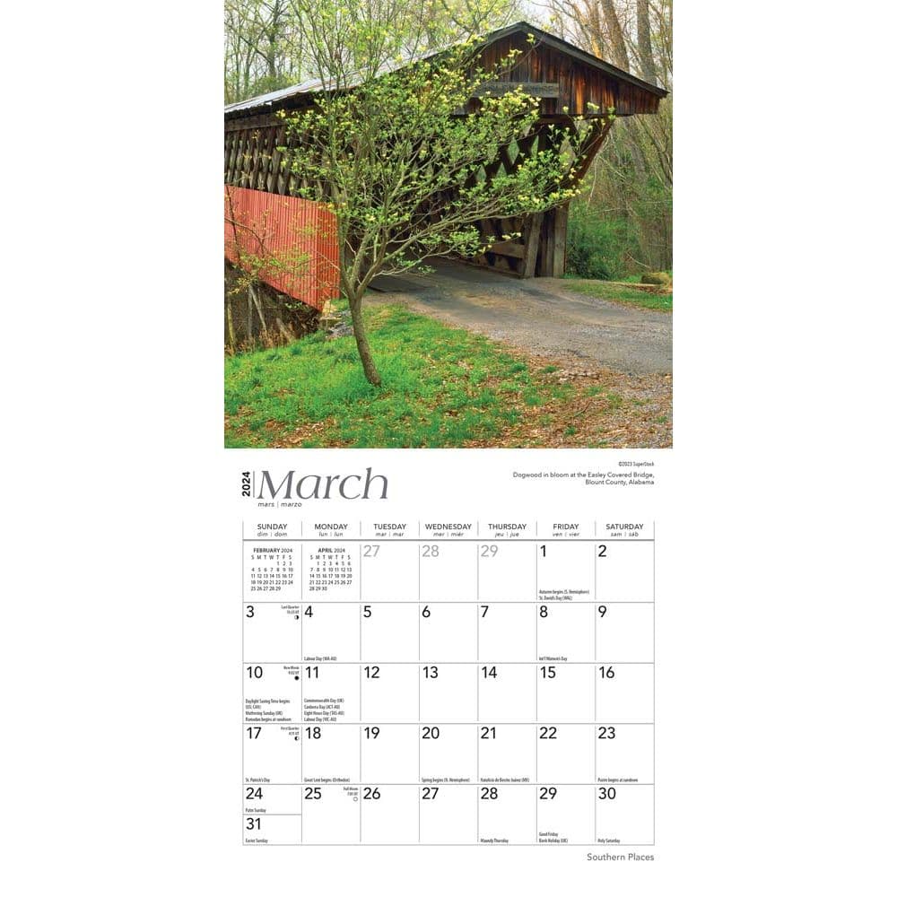 Southern Places 2024 Mini Wall Calendar Second Alternate  Image width=&quot;1000&quot; height=&quot;1000&quot;
