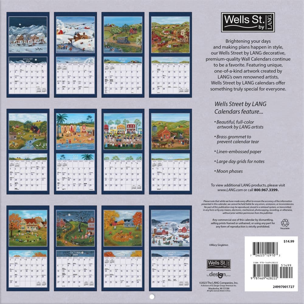 Folk Life 2024 Wall Calendar