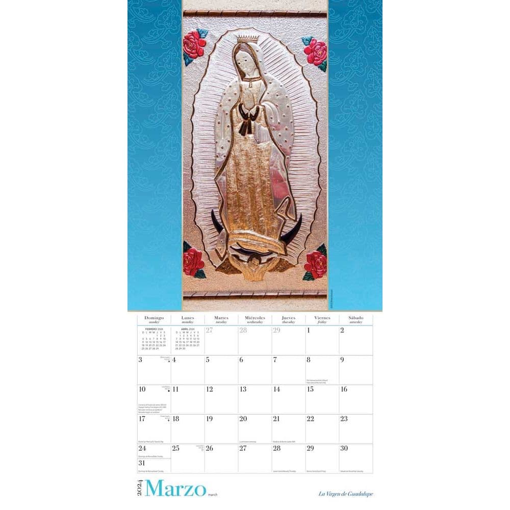 Virgen de Guadalupe 2024 Wall Calendar