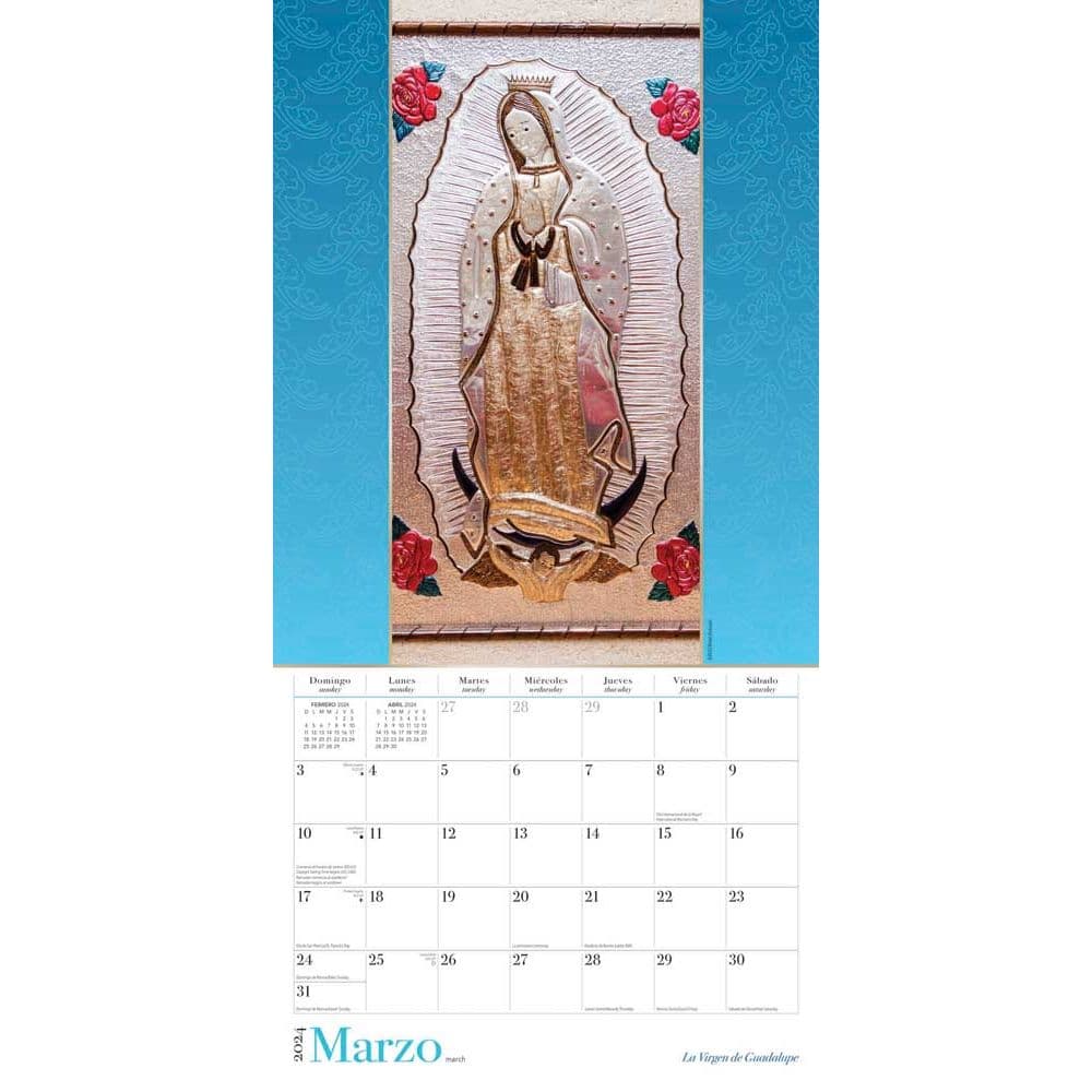 Virgen de Guadalupe 2024 Wall Calendar Alternate Image 2