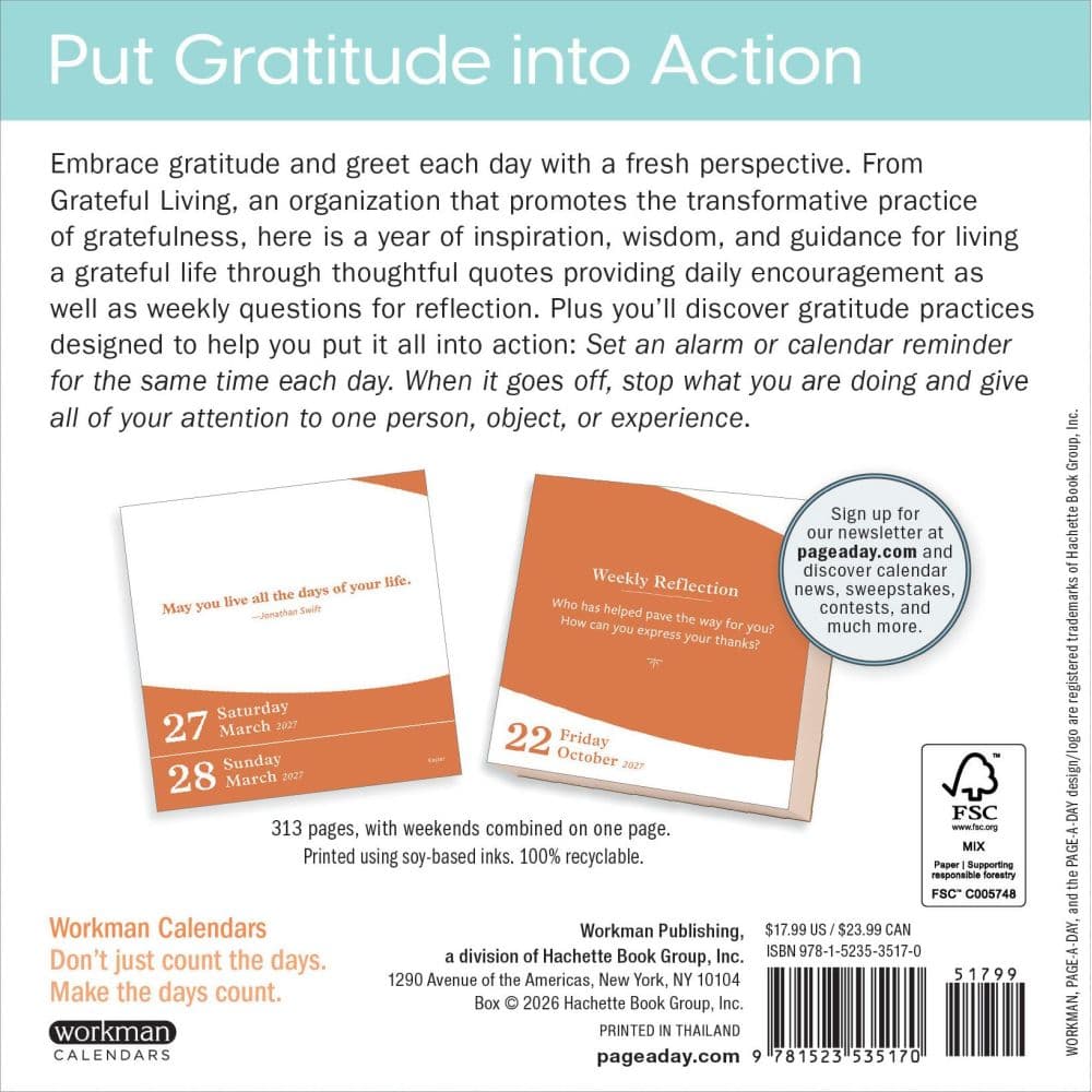 Everyday Gratitude 2027 Page-A-Day Desk Calendar First Alternate Image