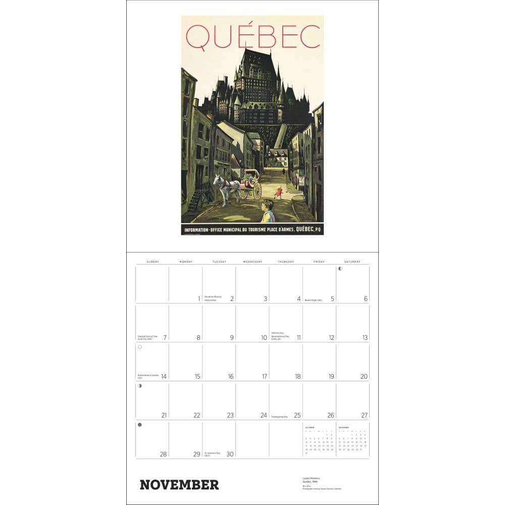 Canadian Travel Posters 2027 Wall Calendar Fifth Alternate Image