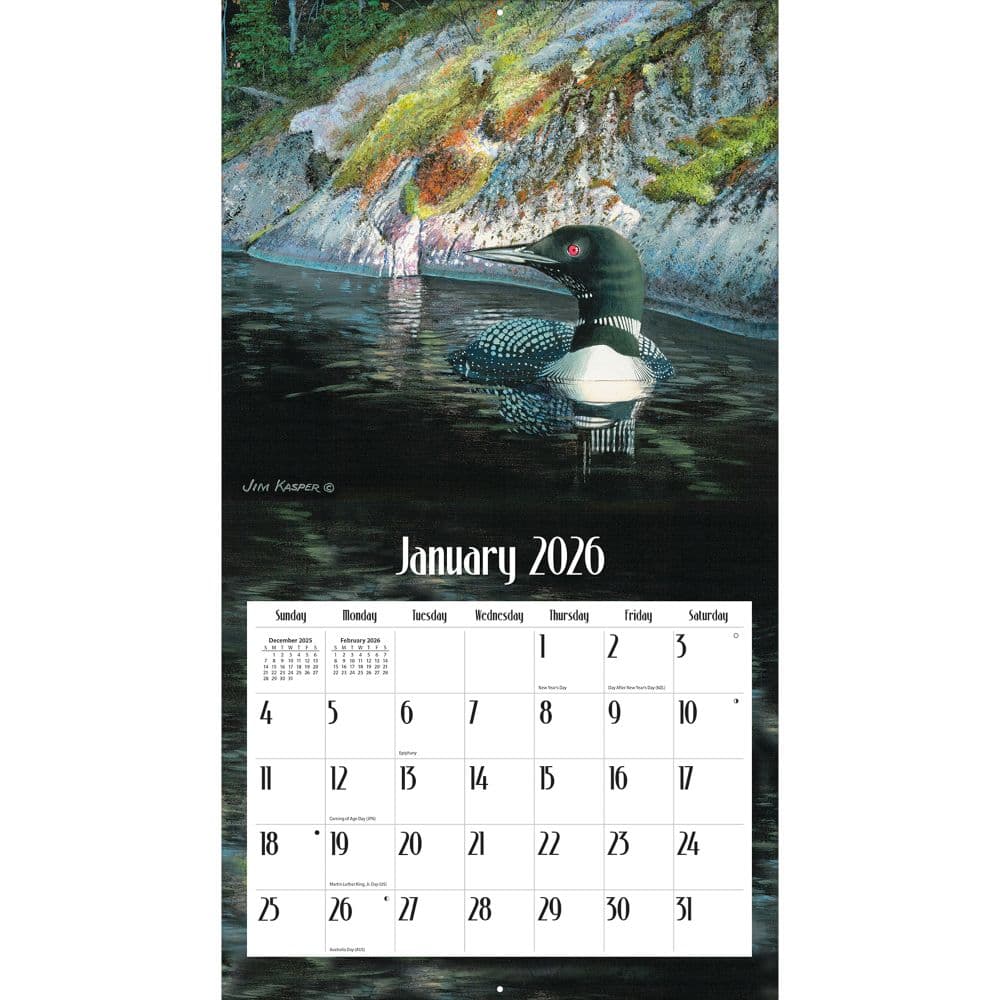 Loons on the Lake 2026 Wall Calendar by Jim Kasper_ALT1