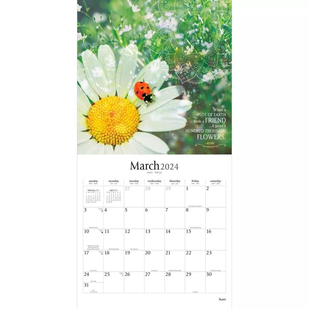 Poetry of Rumi 2024 Wall Calendar Second Alternate Image width=&quot;1000&quot; height=&quot;1000&quot;
