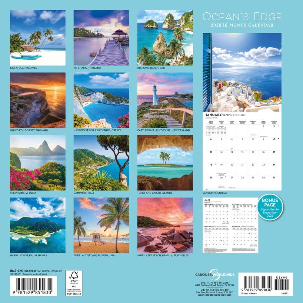 By The Sea Plato Special Value 2026 Wall Calendar First Alternate Image