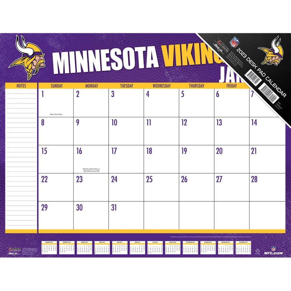 NFL Minnesota Vikings 2023 Desk Pad 