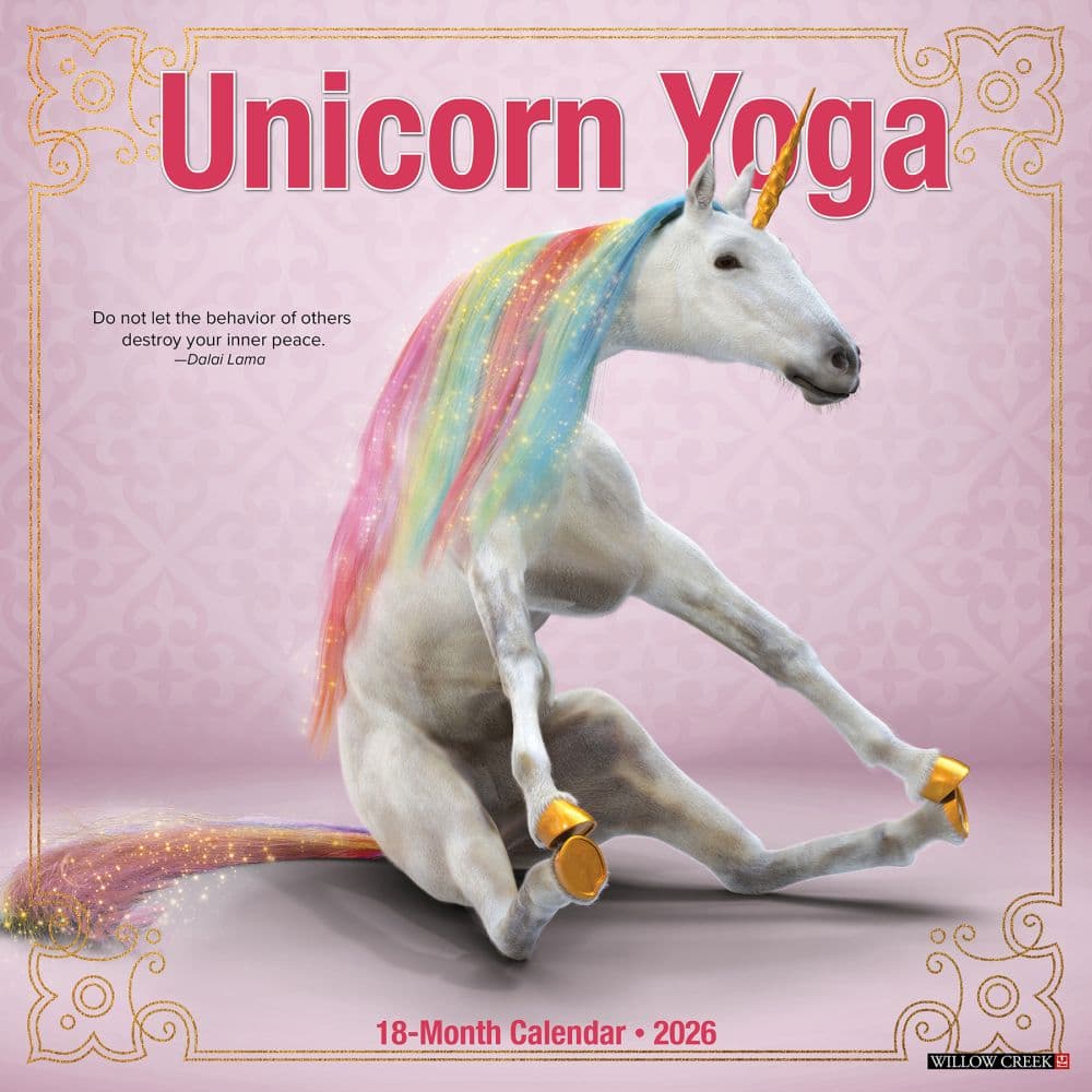 Unicorn Yoga 2026 Wall Calendar  Main Image