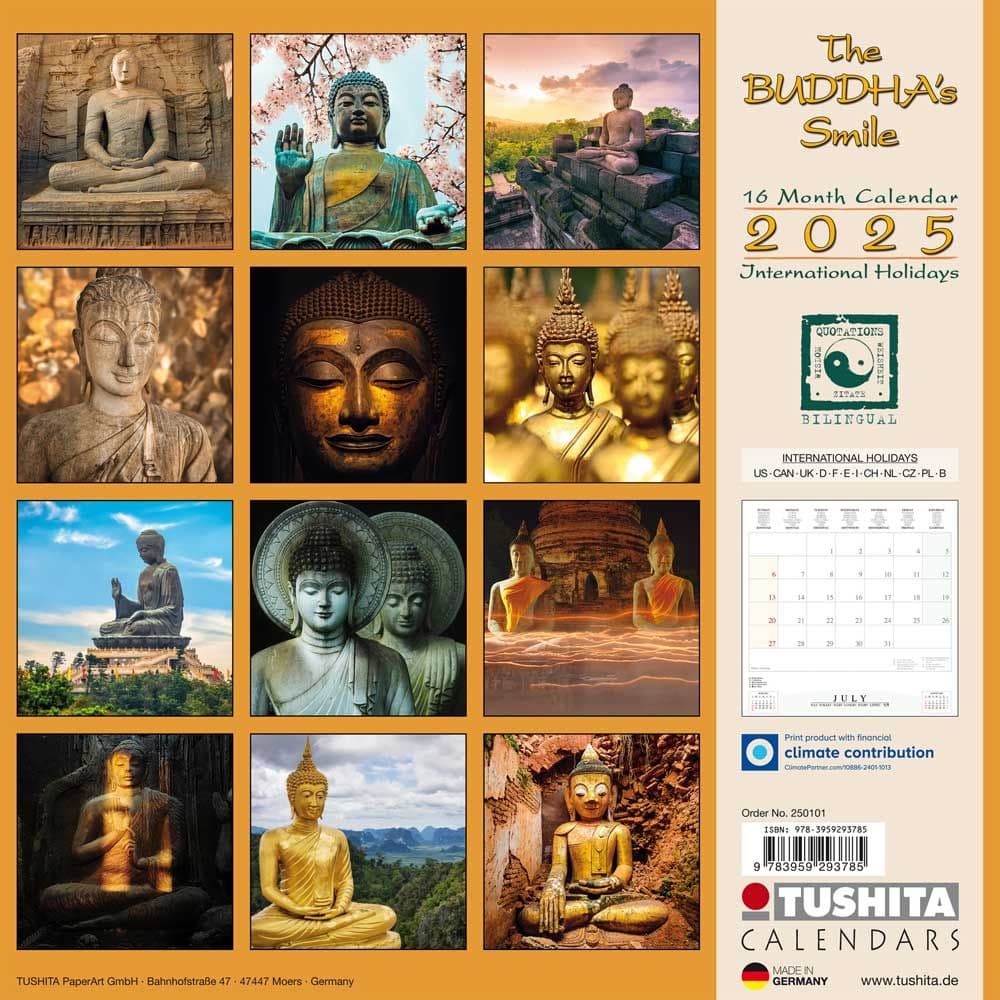 Buddhas Smile 2025 Wall Calendar First Alternate Image width="1000" height="1000"