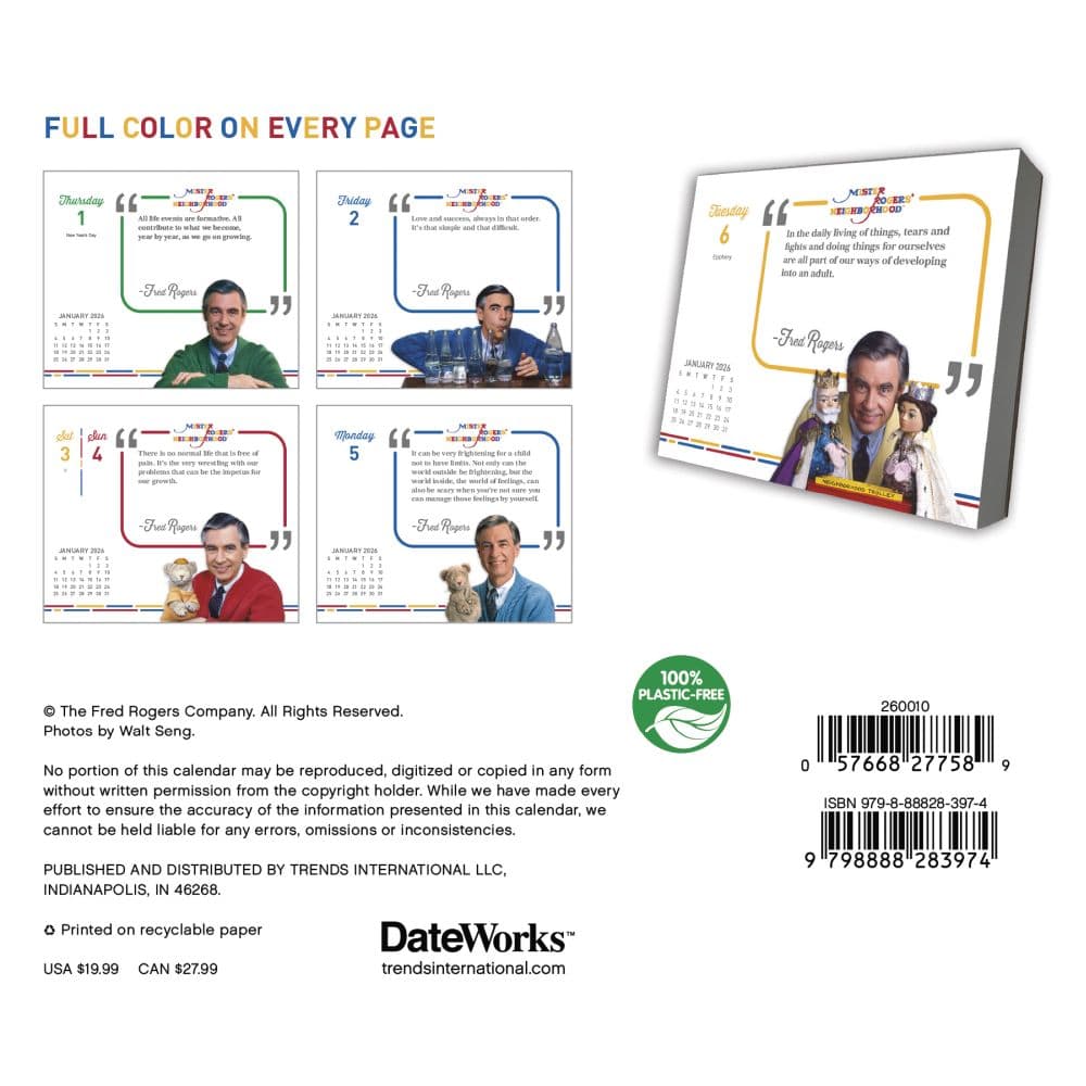 Mister Rogers 2026 Desk Calendar First Alternate Image