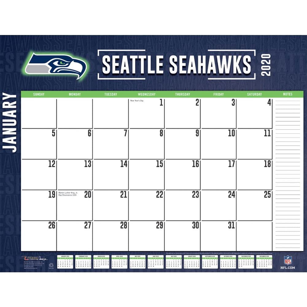 Seattle Seahawks Desk Pad Calendars com