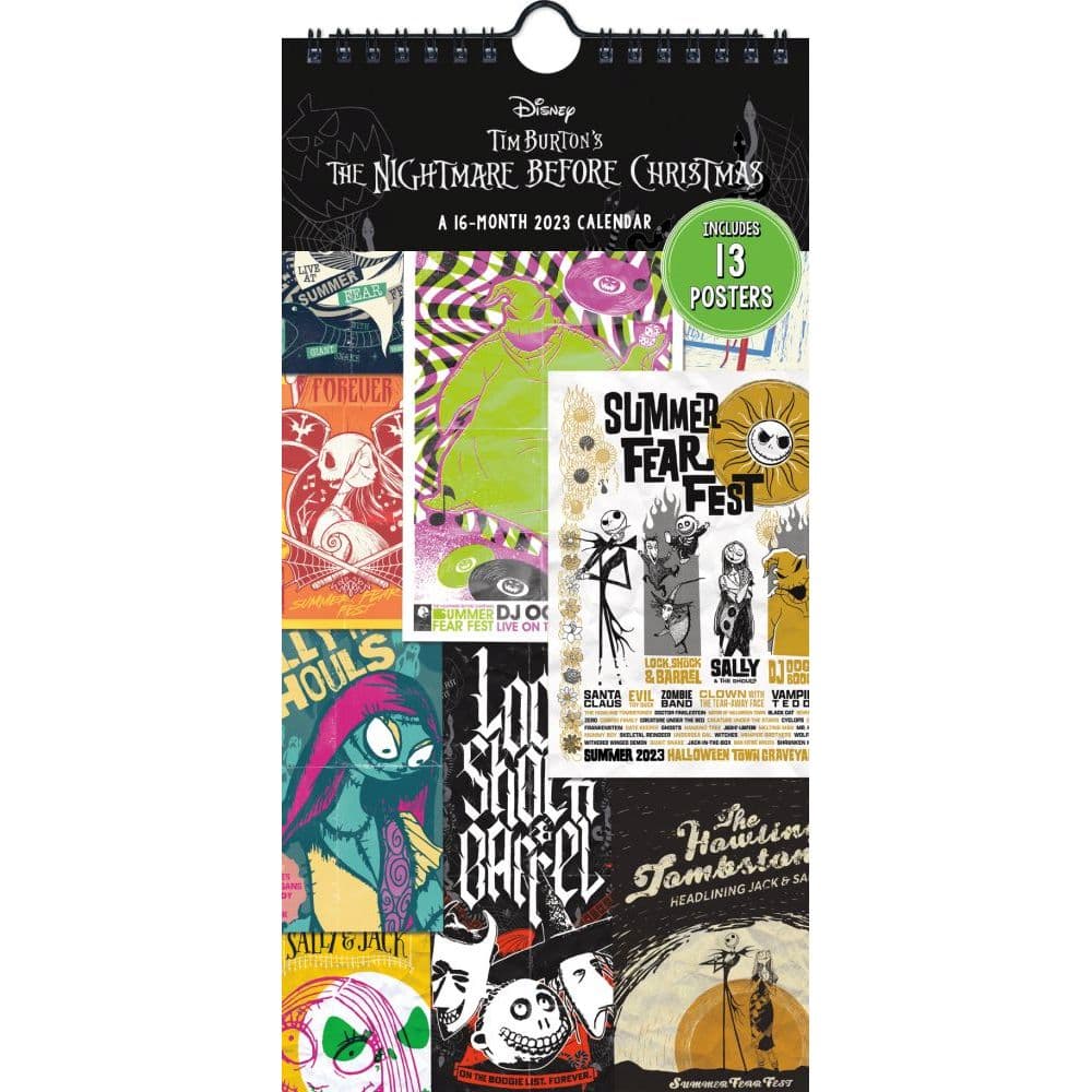 nightmare-before-christmas-2023-mini-slim-poster-calendar-calendars