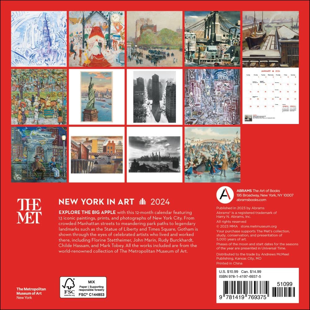 New York in Photos MET 2024 Mini Wall Calendar