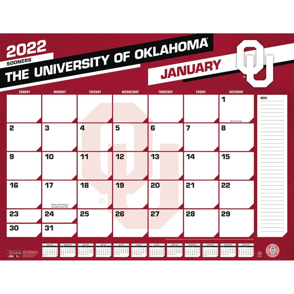 2022 Oklahoma Sooners Calendars