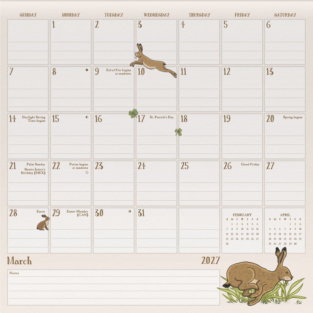 Animals Family 2027 Magnetic Desk Calendar Third Alternate Image