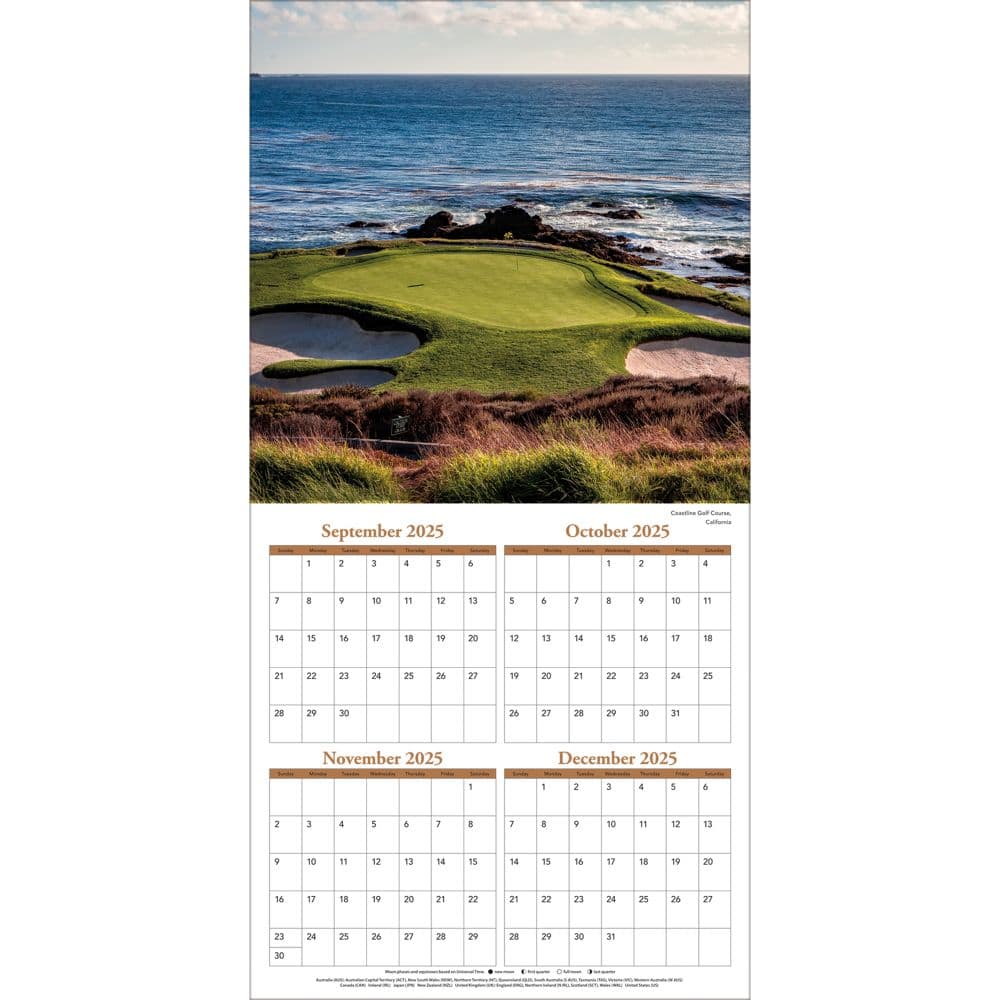 Golf Courses Photo 2026 Wall Calendar_ALT2