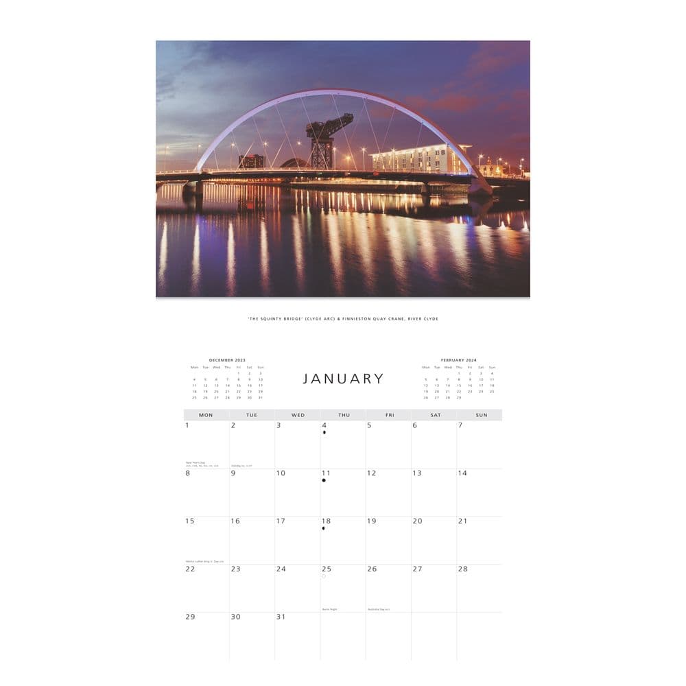 Glasgow 2024 Wall Calendar