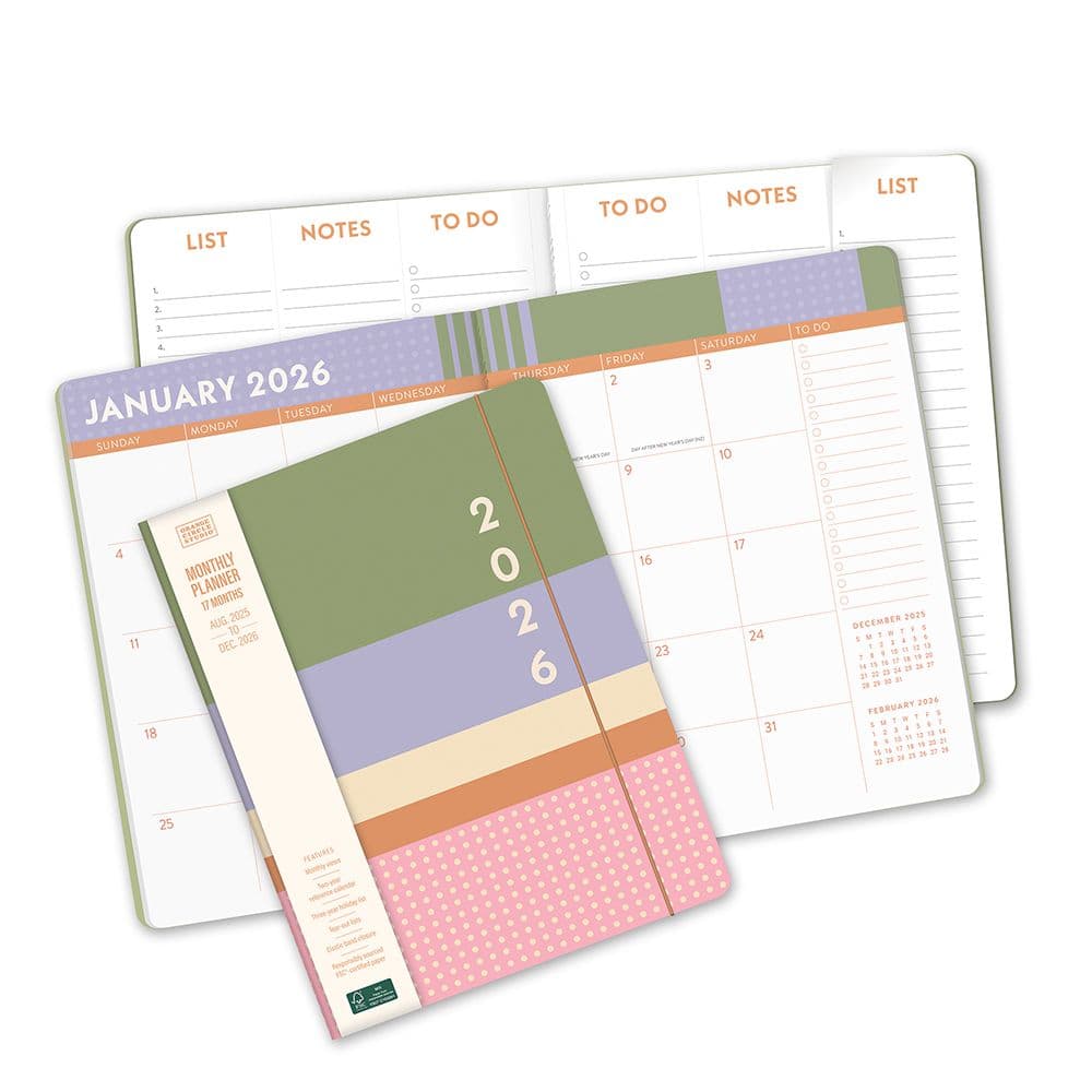 Color Block Monthly 2026 Planner Second Alternate Image