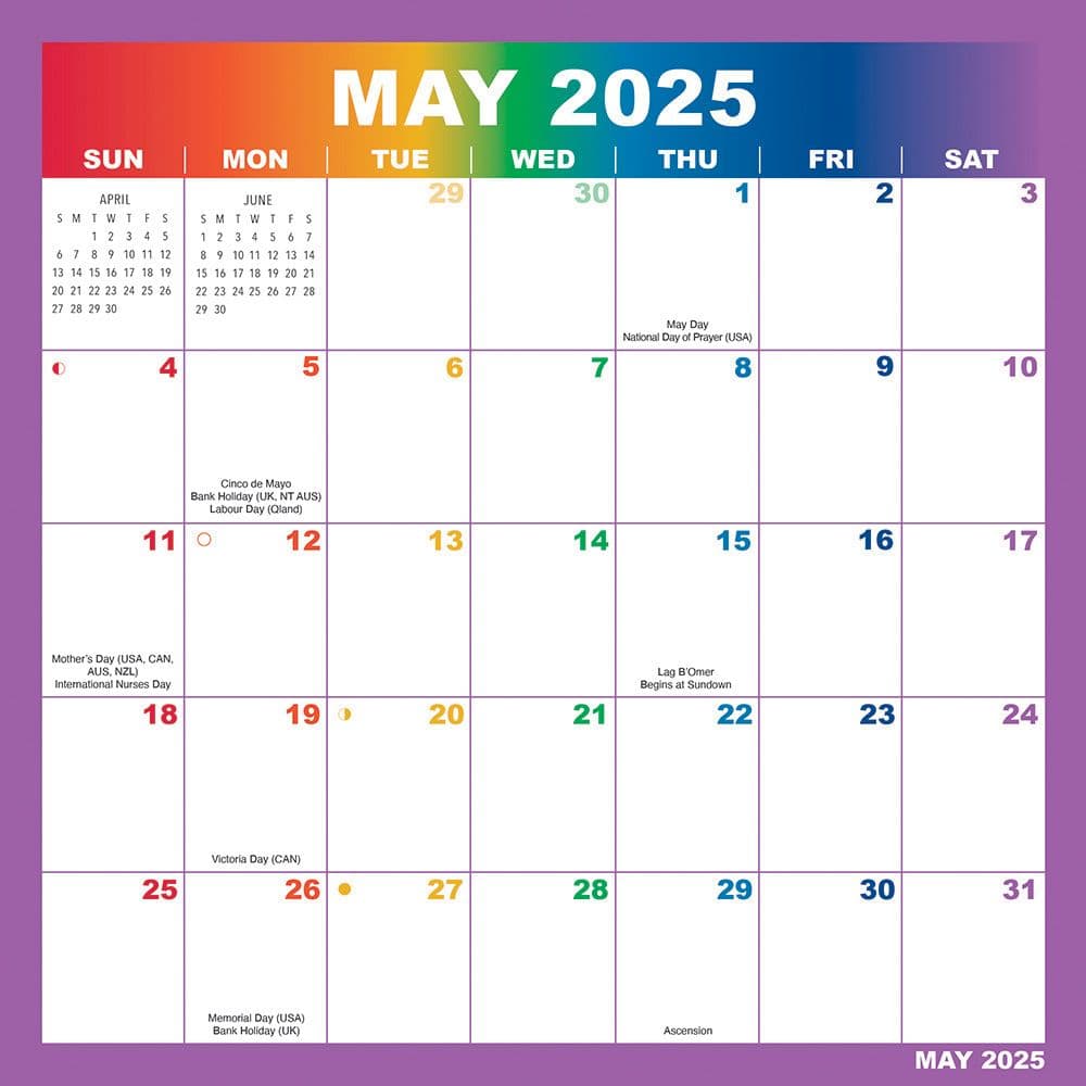 Rainbow Magic Grip 2025 Wall Calendar Fourth Alternate Image width=&quot;1000&quot; height=&quot;1000&quot;