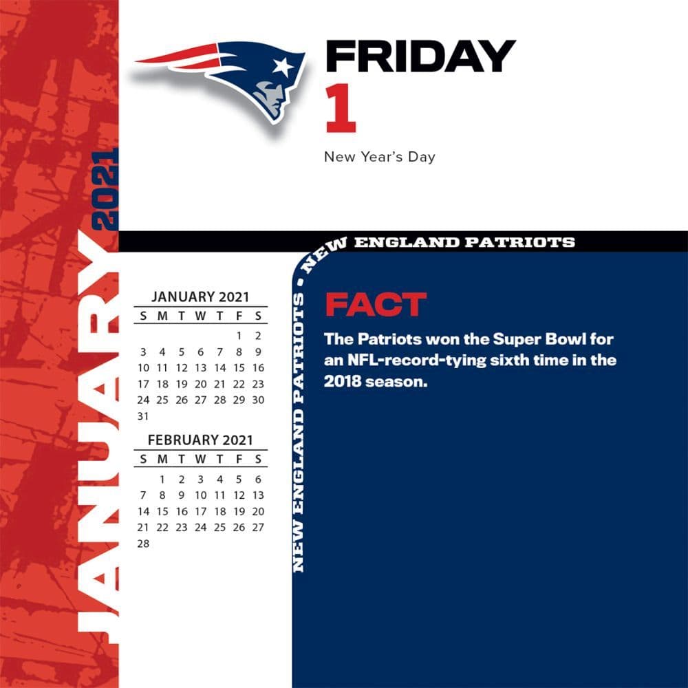 New England Patriots Desk Calendar