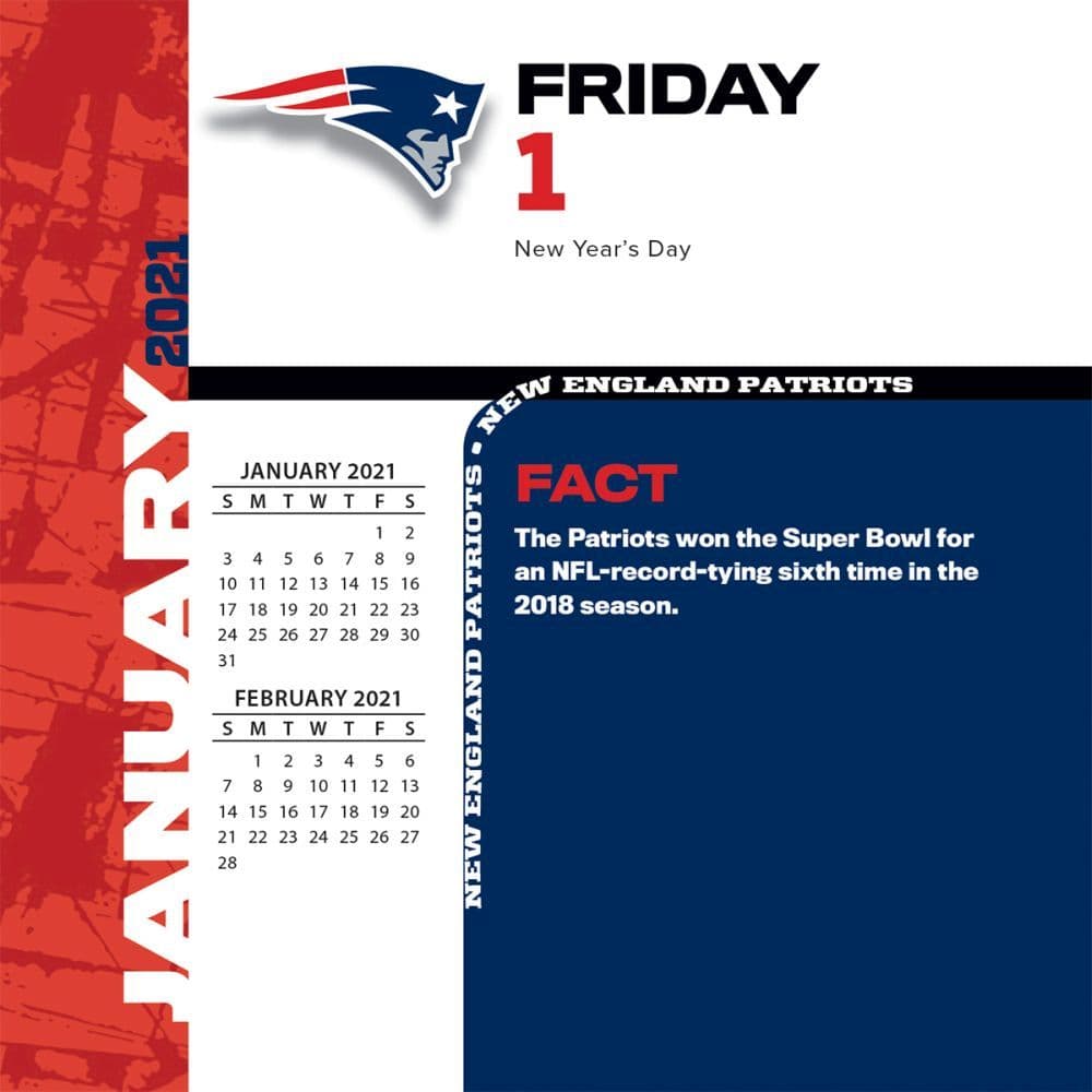 New England Patriots Desk Calendar Calendars