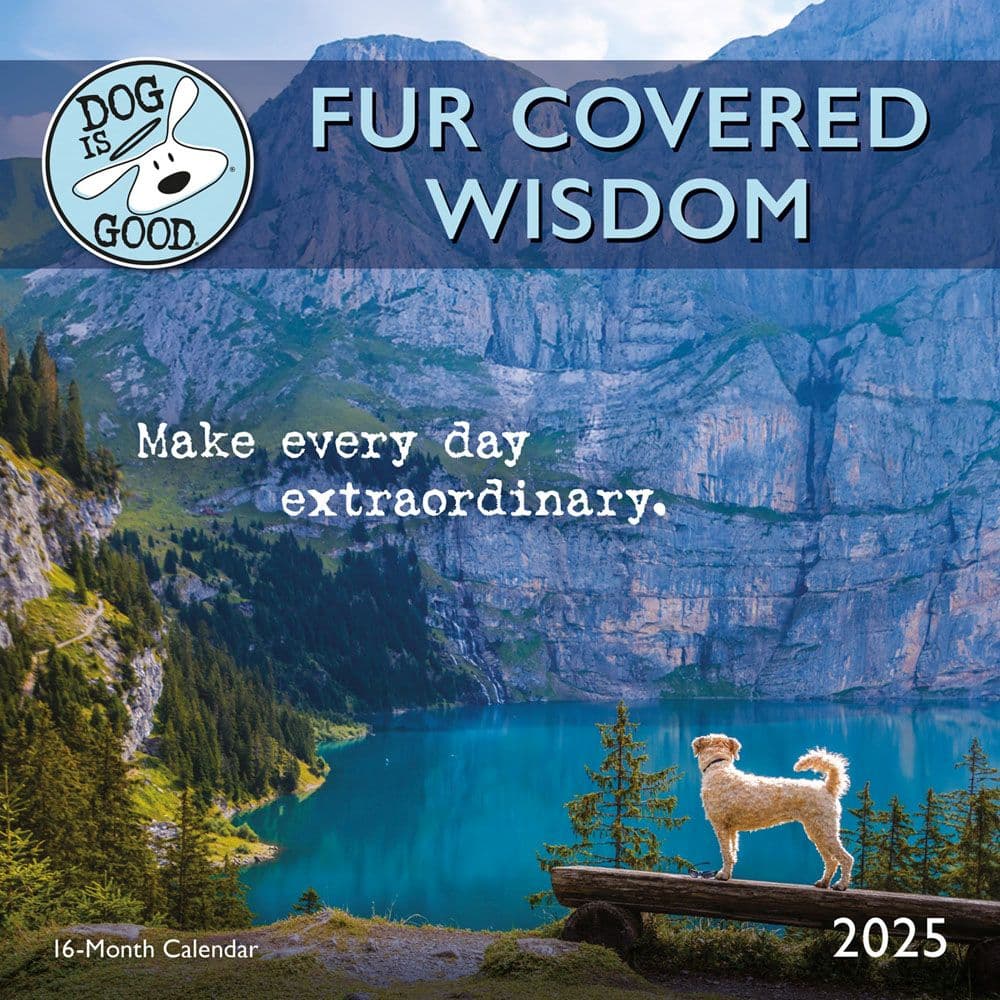 Dog is Good Fur Wisdom 2025 Wall Calendar