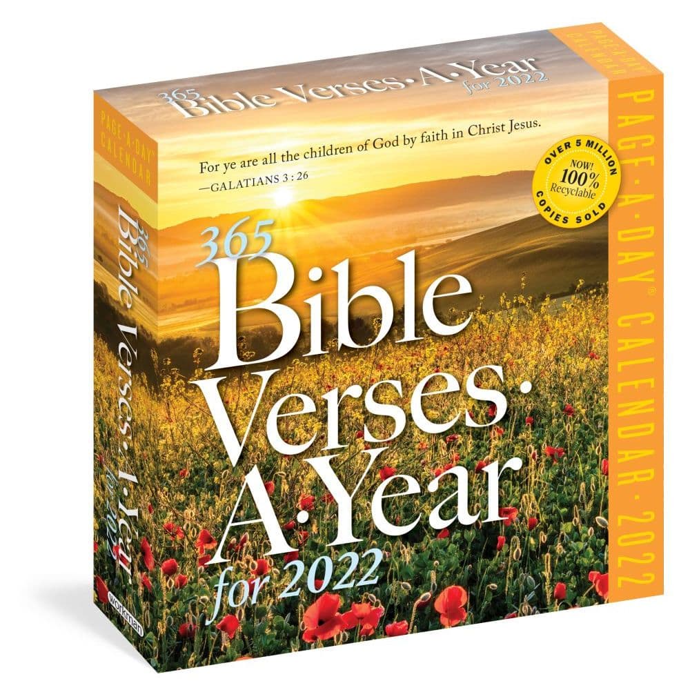 365 Bible Verses A Year Color 2022 Page A Day Calendar Calendars Com