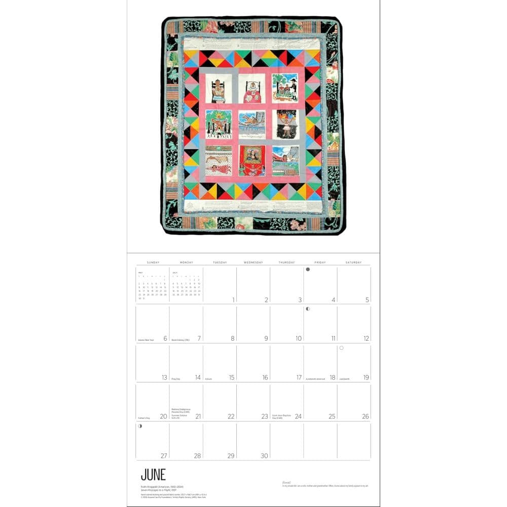 Faith Ringgold 2027 Wall Calendar Sixth Alternate Image
