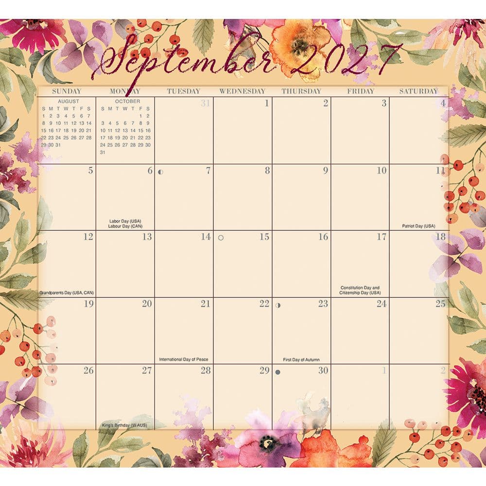 Floral Jumbo Magic Grip 2027 Wall Calendar Seventh Alternate Image