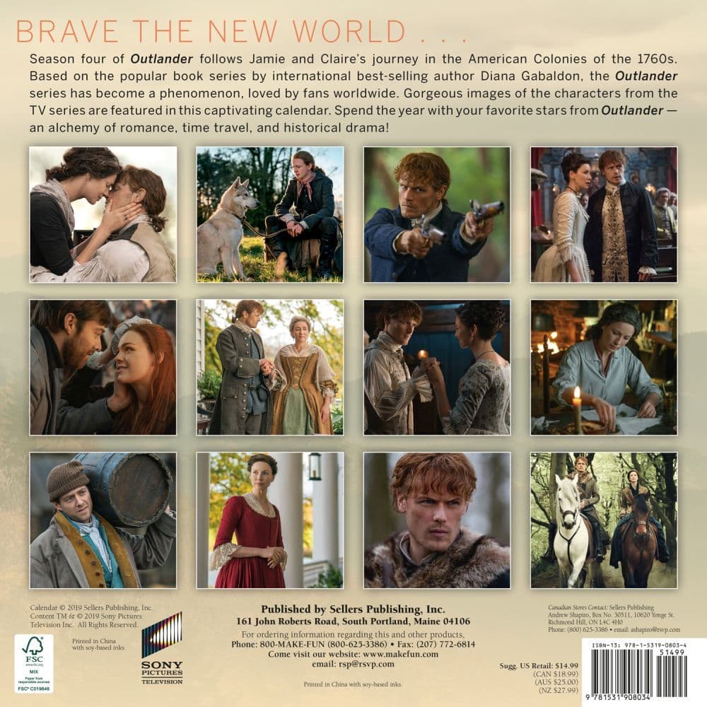 Outlander Wall Calendar - Calendars.com