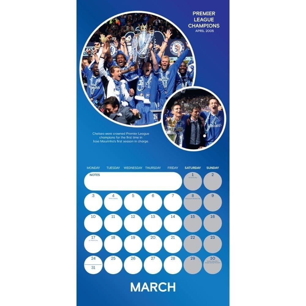 Chelsea Legends 2025 Wall Calendar Second Alternate Image