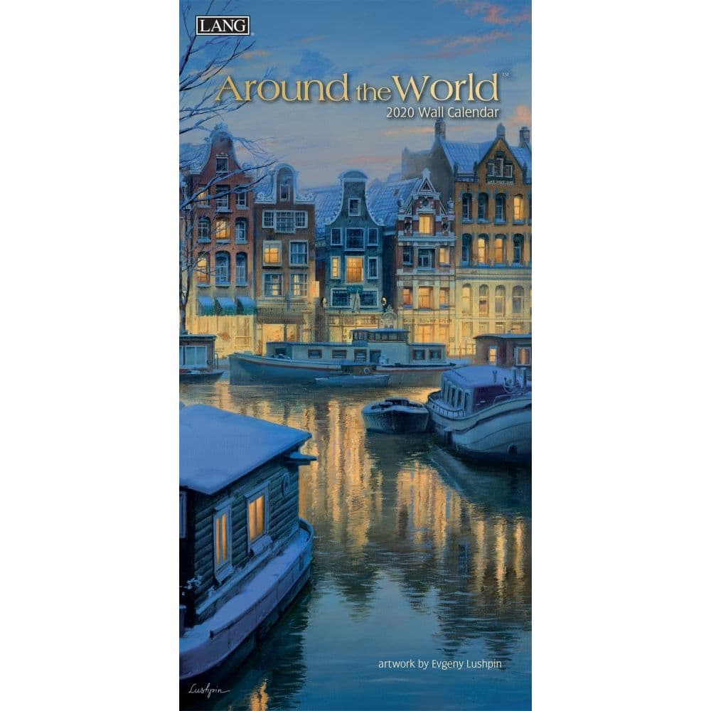 Around The World Vertical Wall Calendar by Eugene Lushpin