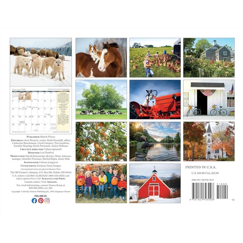 Old Farmers Almanac Country 2025 Wall Calendar First Alternate Image