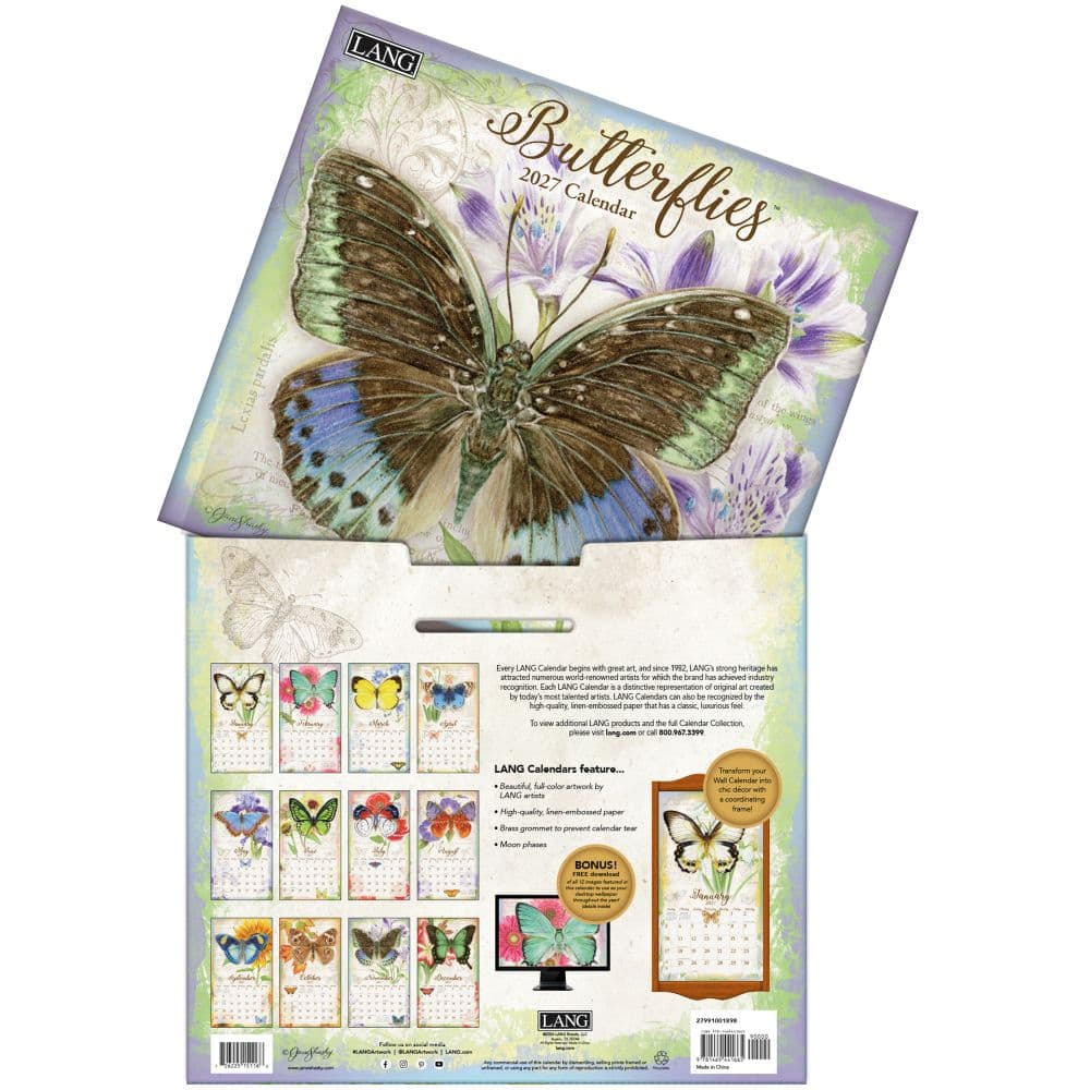 Butterflies 2027 Wall Calendar by Jane Shasky First Alternate Image