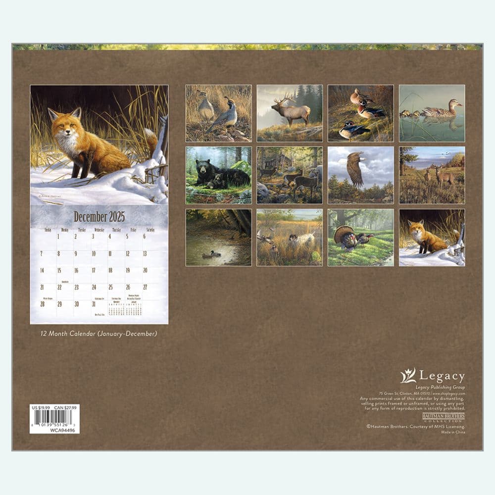 Wildlife Special Edition 2025 Wall Calendar