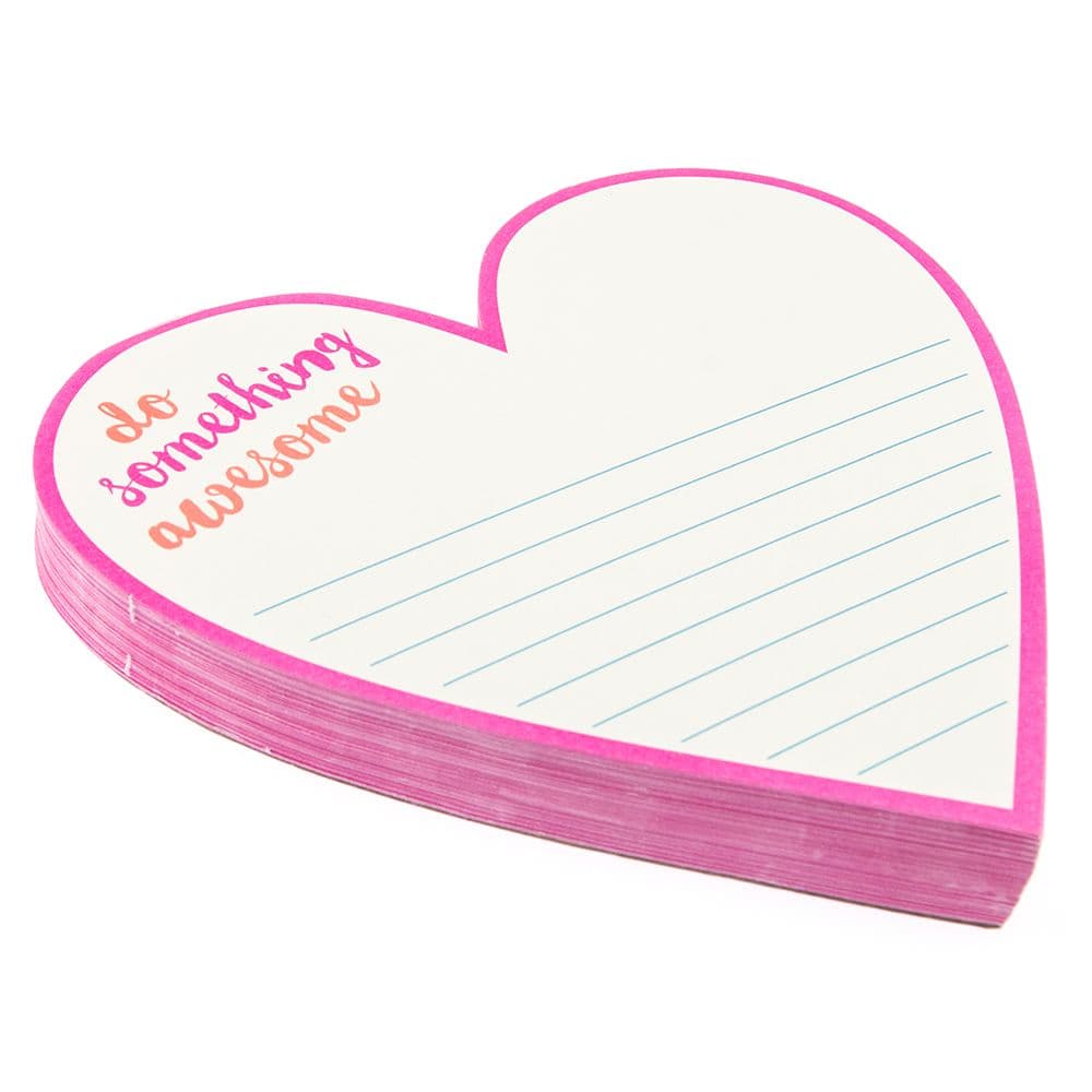 Awesome Heart Die Cut Notepad Alternate Image 1