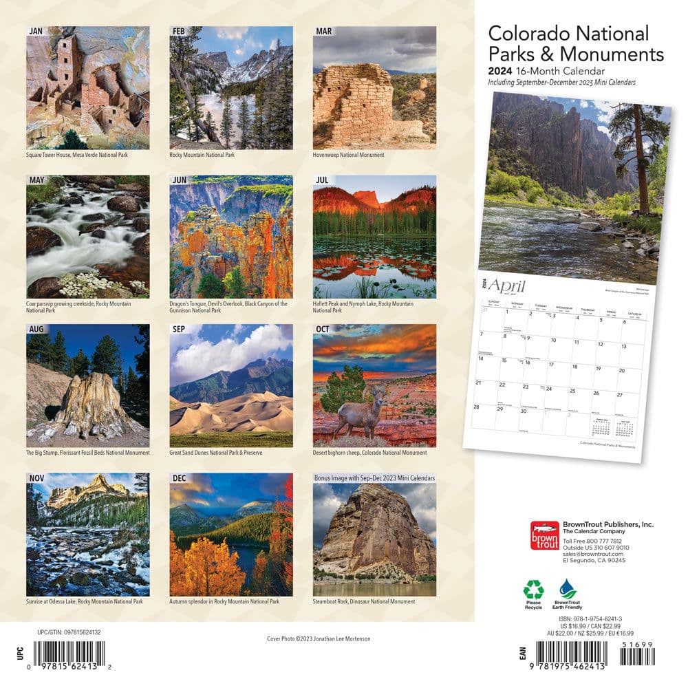 Colorado National Parks and Monuments 2024 Wall Calendar First Alternate  Image width=&quot;1000&quot; height=&quot;1000&quot;