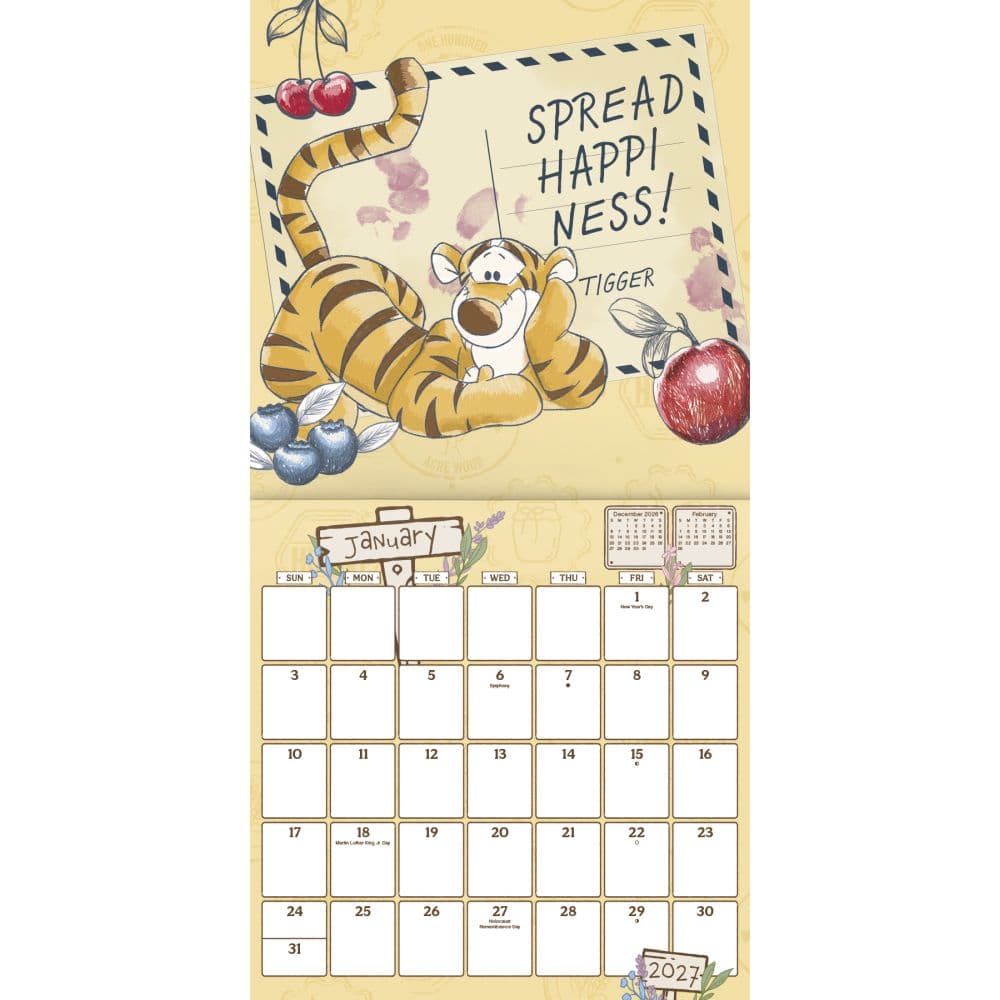 Winnie The Pooh Exclusive with Bonus Print 2027 Wall Calendar Second Alternate Image