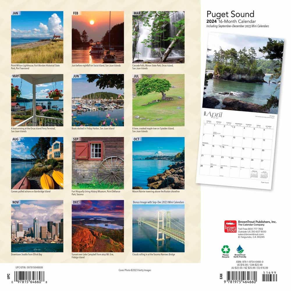 Puget Sound 2024 Wall Calendar