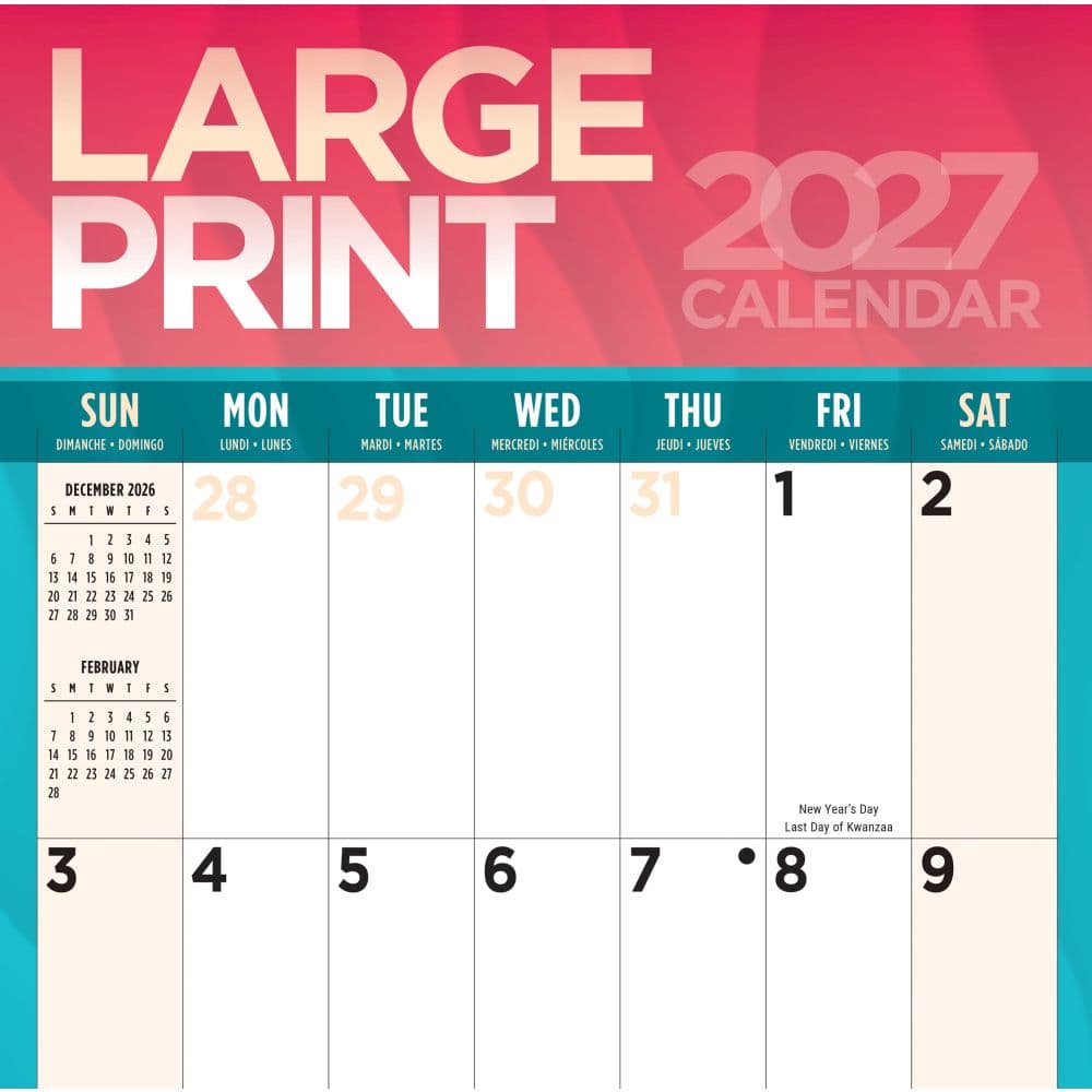image Large Print 2027 Wall Calendar Main Image