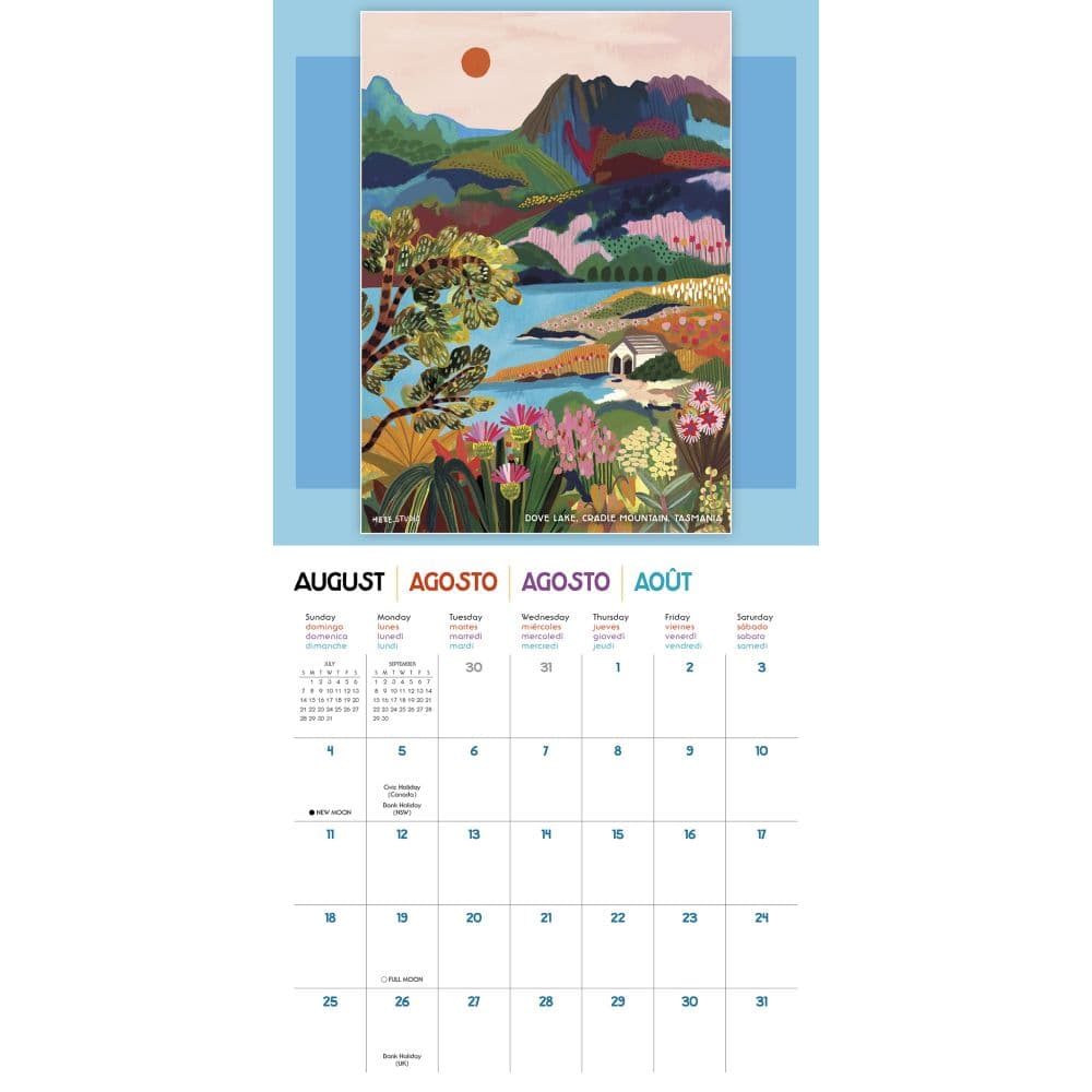 The Colorful World of Rhi James 2024 Wall Calendar