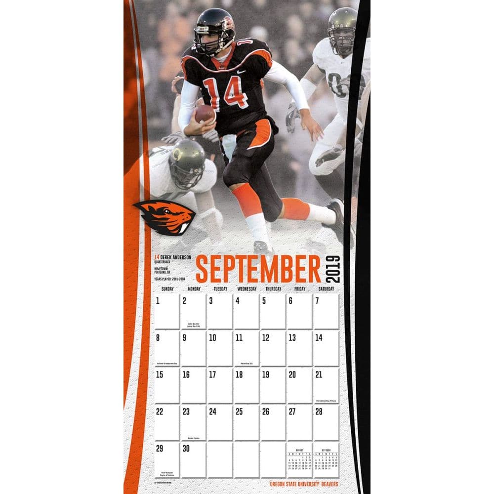 Oregon State Beavers Wall Calendar