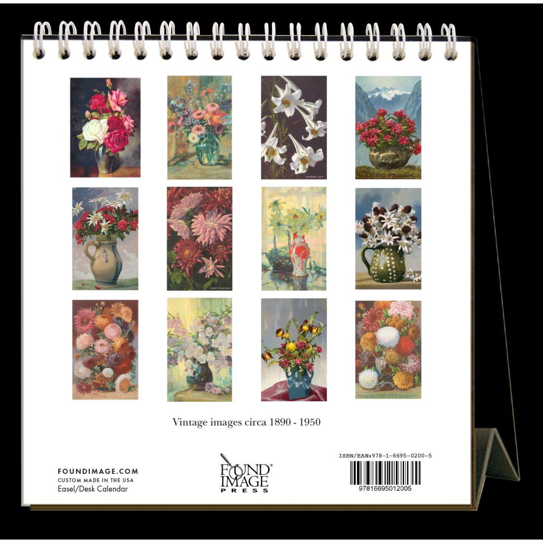 Flowers Nostalgic 2024 Easel Desk Calendar - Calendars.com