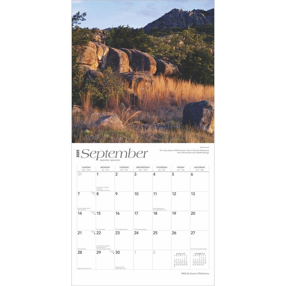 Oklahoma Wild and Scenic 2025 Wall Calendar Third Alternate Image width=&quot;1000&quot; height=&quot;1000&quot;