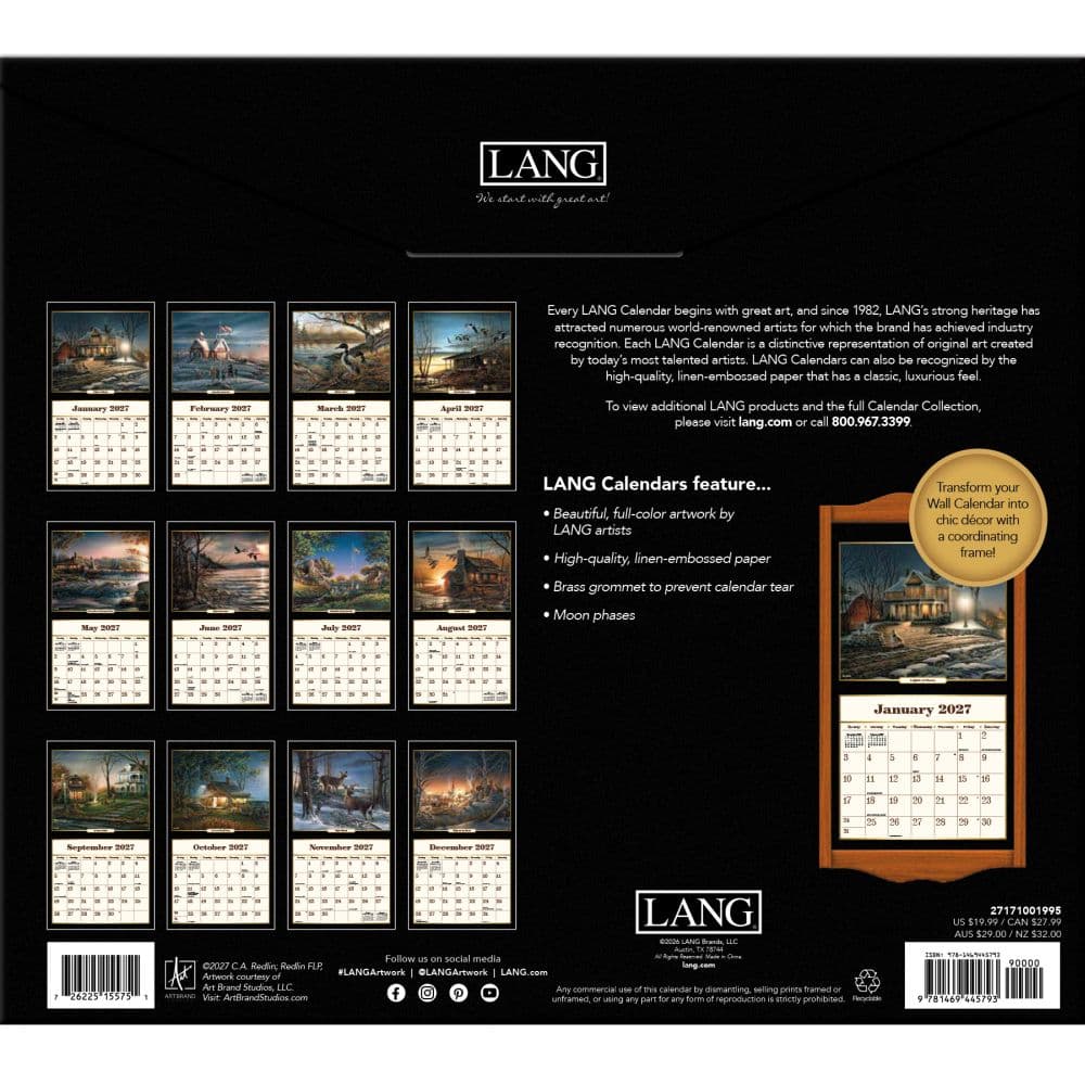 Terry Redlin Special Edition 2027 Wall Calendar First Alternate Image