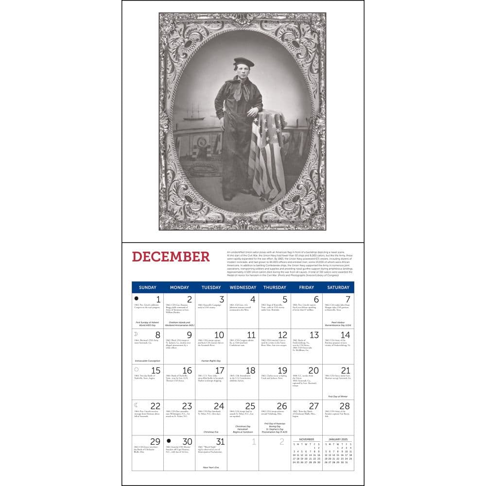 Civil War Chronology 2024 Wall Calendar