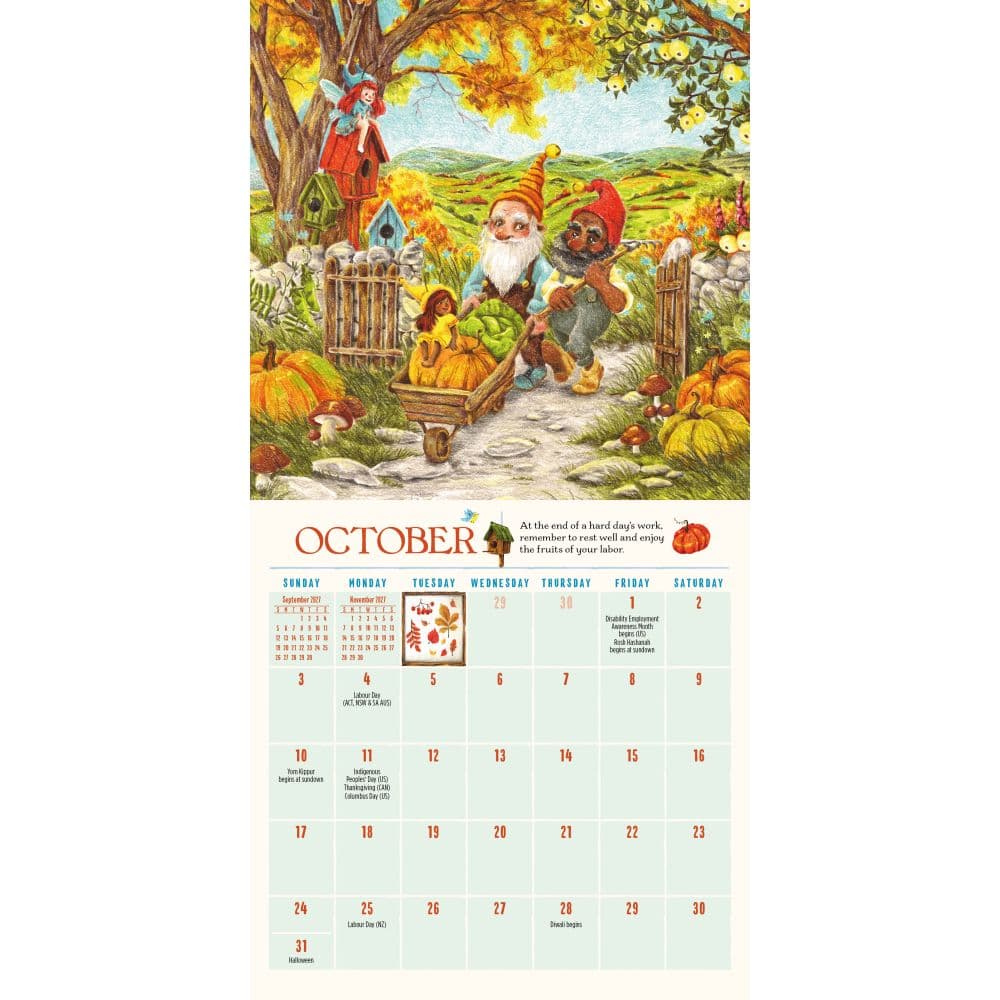 Gnome Life 2027 Mini Wall Calendar Third Alternate Image