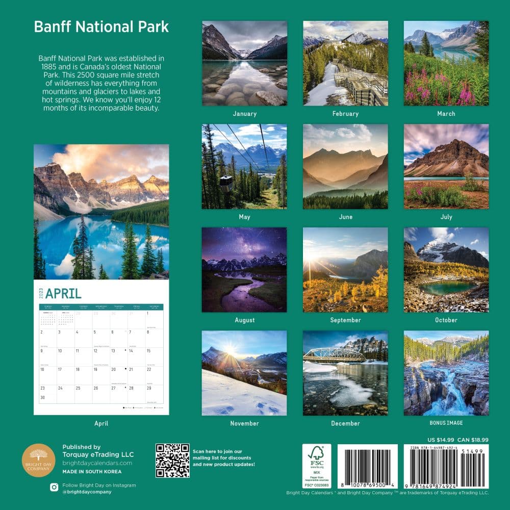 Banff-National-Park-2023-Wall-Calendar - Calendars.com